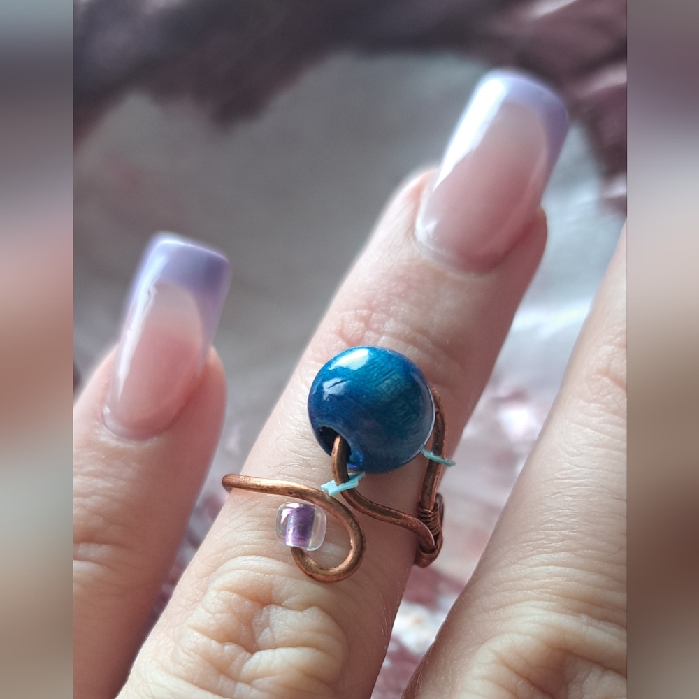 Whimsy Copper Swirl Ring